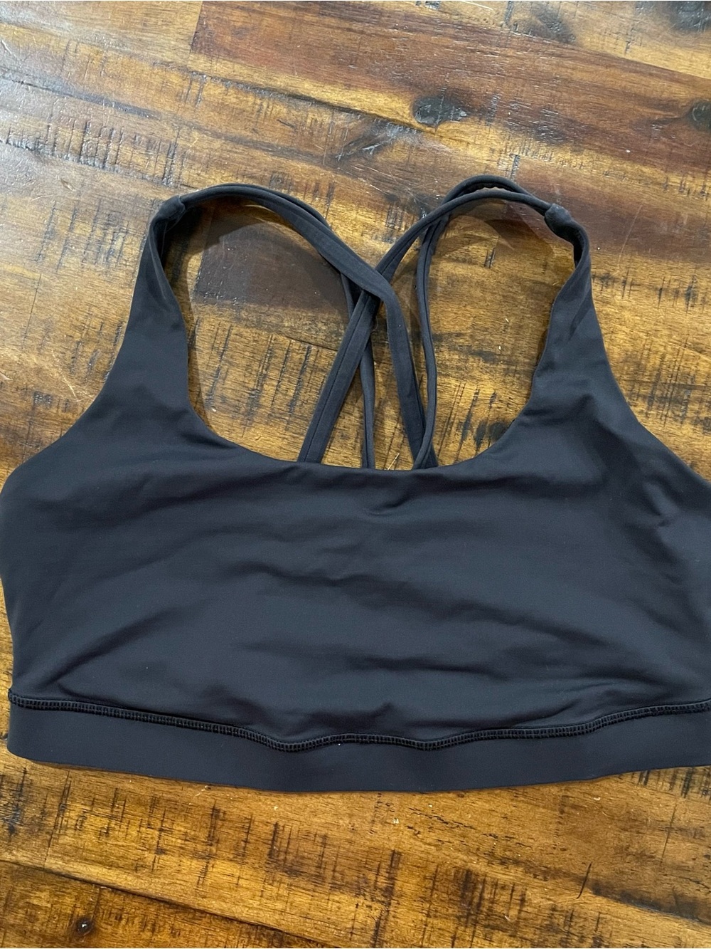 Lululemon Energy Bra Black Strappy Back Size 8